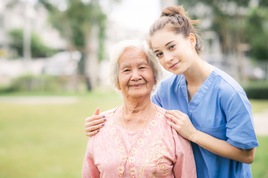 caregiver by elderly